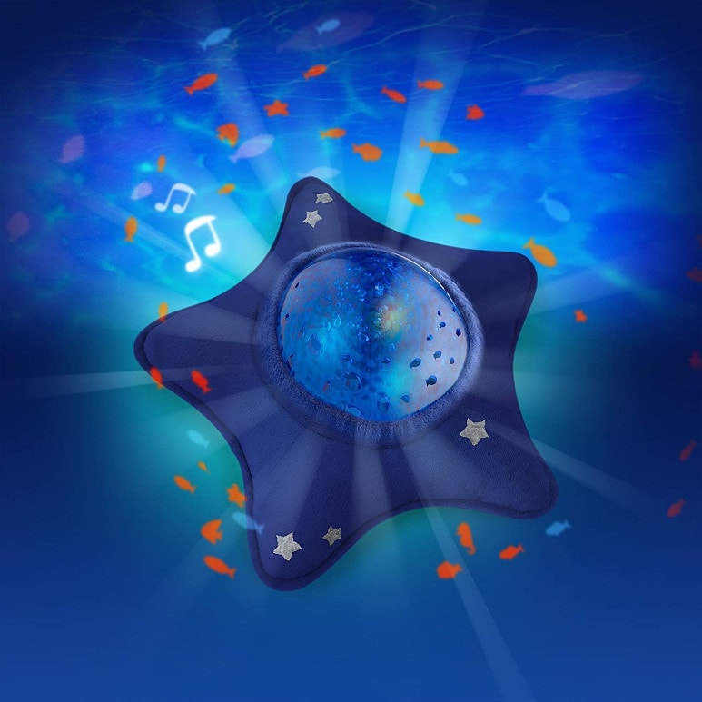 Etoile veilleuse bleue, musicale et lumineuse